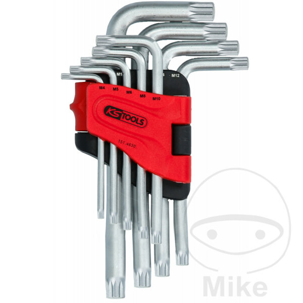 KS Tools Set di chiavi per perni angolari XZN multi-dente 9 pezzi M4-M18
