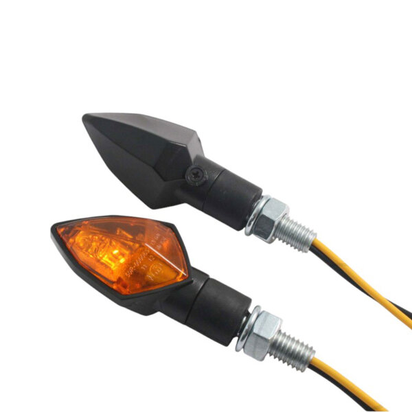 Paire de mini-clignotants JMP KITE courts Marque de conformité 12V 6W Raccord M8