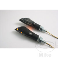 Mini turn signal pair RELEASE smoked glass test mark LED 12V 2W M8 connector