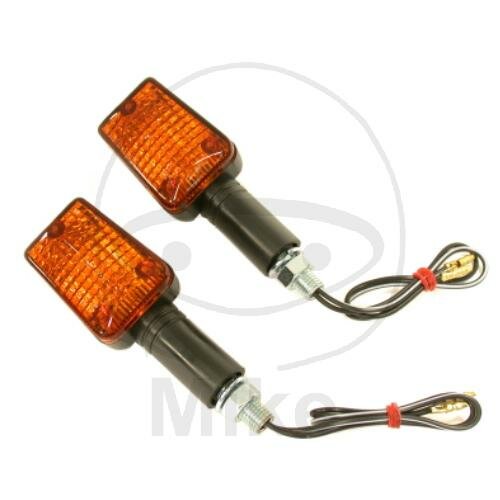 Miniblinker Paar JMP schwarz lang E-Prüfzeichen 12V 21W M10 Anschluss