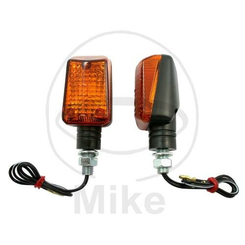 Mini turn signal pair JMP black short E-mark 12V 21W M10 connection