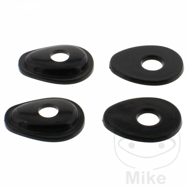 Turn signal mounting plate receptacle set black for Suzuki GSX-R 600 750 1000