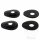 Turn signal mounting plate receptacle set black for Suzuki GSX-R 600 750 1000