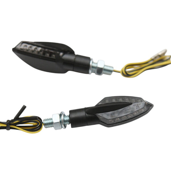 Paire de mini-clignotants SHIFT Marque E avec coque interchangeable LED 12V 1W
