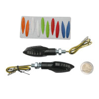 Paire de mini-clignotants SHIFT Marque E avec coque interchangeable LED 12V 1W