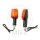 Paire de mini-clignotants JMP longs, verre jaune, homologation E, 12V 21W