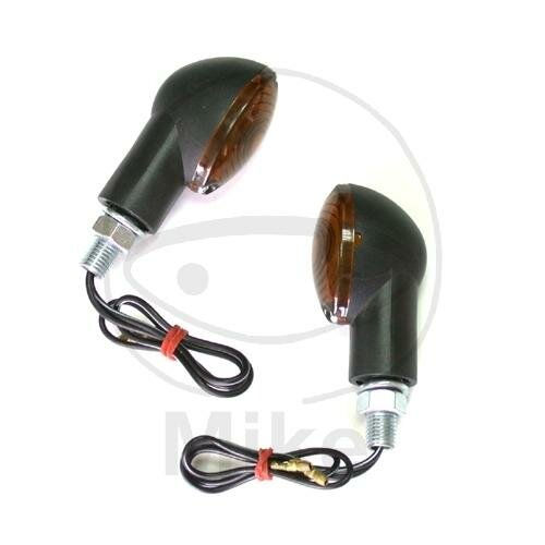 Mini par de indicadores JMP CATEYE negro corto E-mark 12V 21W conexión M10