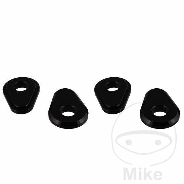 Blinker Aufnahme Adapterplatte Satz Alu 38.2x26.x mm schwarz