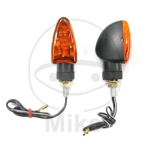Coppia di mini indicatori JMP TRIUMPH 2 neri corti E-mark 12V 21W