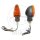 Coppia di mini indicatori JMP TRIUMPH 2 neri corti E-mark 12V 21W