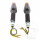 Mini turn signal pair JMP ARROW 2 carbon long clear glass E-mark LED