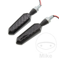 Paire de mini-clignotants JMP DASH 3 avec feu de route, homologation E, LED