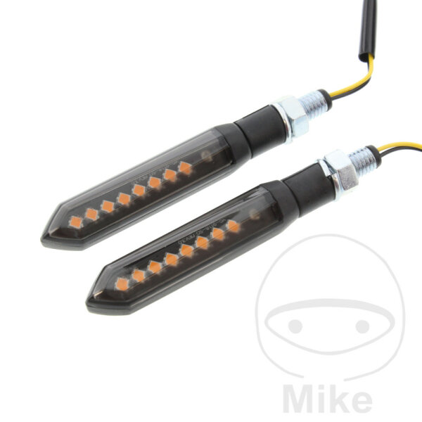 Mini turn signal pair JMP FLAT 3 with running light E-mark LED 12V 6.4W