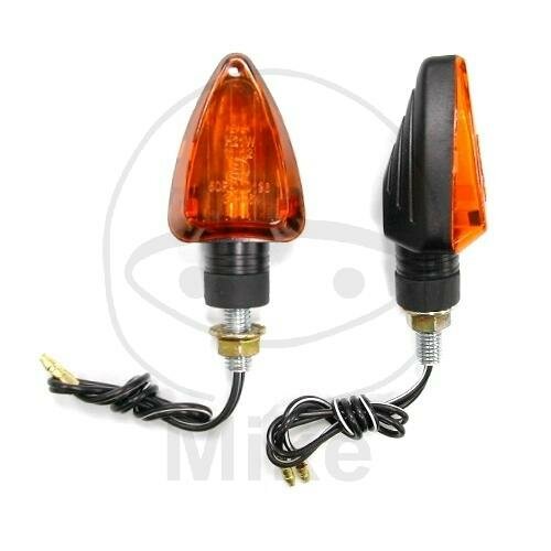 Miniblinker Paar JMP TRILOOK kurz schwarz E-Prüfzeichen 12V 21W M8 Anschluss