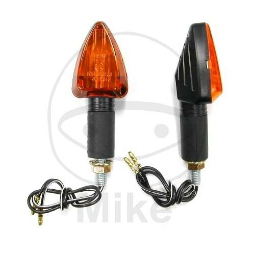 Coppia di mini indicatori JMP TRILOOK lunghi neri E-mark 12V 21W