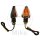 Mini par de intermitentes JMP TRILOOK cortos de cristal negro transparente 12V 21W