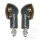 Paire de mini-clignotants JMP CATEYE carbone court verre fumé 12V 21W