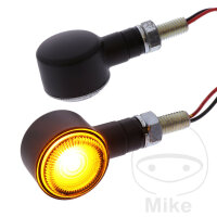 Mini turn signal pair DAYTONA D-LIGHT frosted glass E-mark LED M8 connection