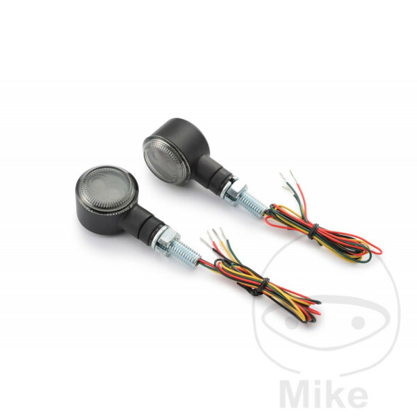 Pair of mini indicators Daytona D-Light frosted glass brake and rear light LED M8 connector