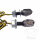 Paire de mini-clignotants JMP MINI 3 noirs en verre transparent LED M8 connexion