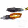 Mini turn signal pair JMP BEAM black E-mark 12V 6W M8 connection