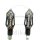 Mini par de indicadores JMP JAVELIN negro de cristal transparente LED conexión M8