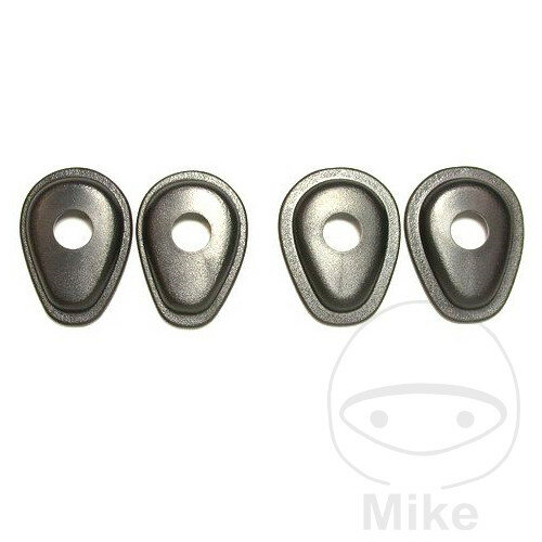 Turn signal mounting adapter plate set black for Honda CB CBX Yamaha FZ6 TDM YZF