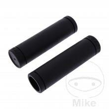 Paire de poignées Daytona en caoutchouc noir Ø25,4 mm Longueur : 125 mm