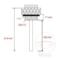 Indicatore diretto della temperatura dellolio per Moto Guzzi 850 1000 1100 1200