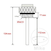 Indicatore diretto della temperatura dellolio per Honda 125 200 250 400 500 Yamaha 660