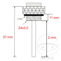 Oil temperature direct gauge for Triumph 800 865 900