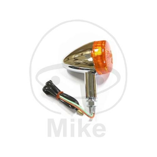 Indicator chrome with e-mark FR / RL 12V 10W M10 connector