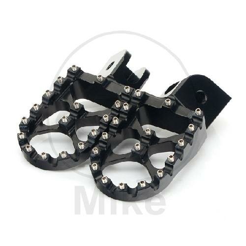Footpegs set black motocross for Honda CR 125 250 CRF 150 250 450