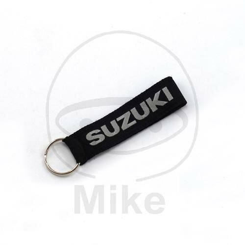 Portachiavi morbido nero con stampa Suzuki