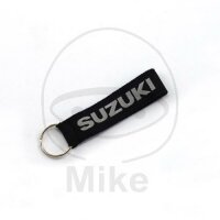 Soft-Schlüsselanhänger schwarz mit Suzuki-Aufdruck