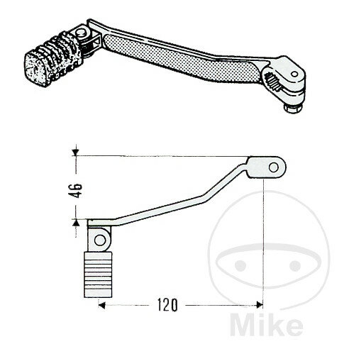 Palanca de cambios Pedal de cambio para Yamaha XT XV 500 600 # 1976-1990
