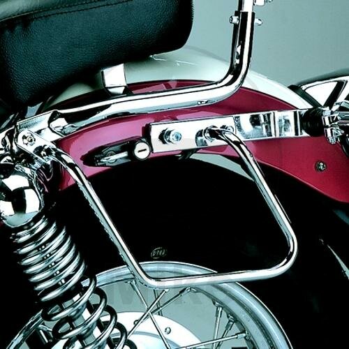 Coppia di staffe per borse posteriori cromate per Yamaha XV 535 Virago # 1988-1998