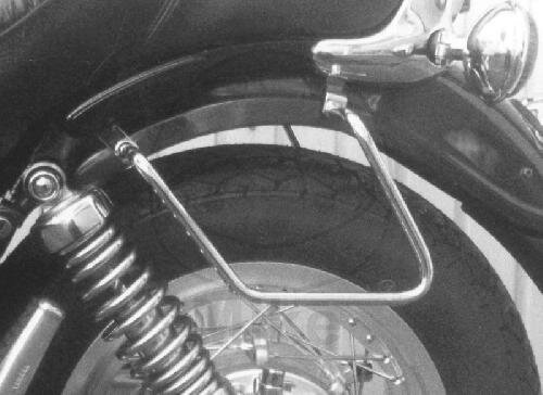 Panniers bracket pair rear chrome for Yamaha XV 750 1992-1997 # XV 1100 1989-1999