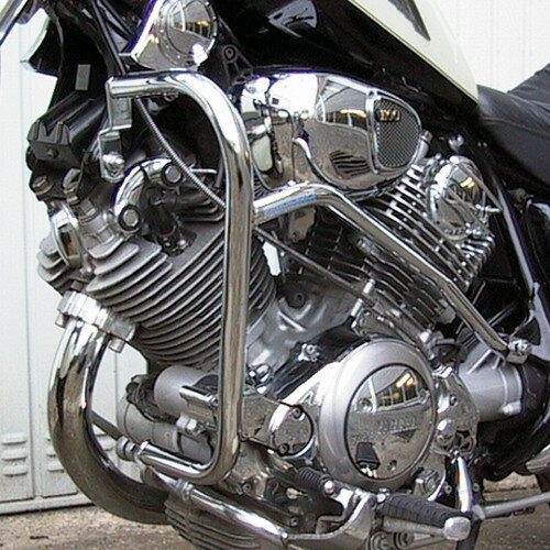 Protection guard set front chrome for Yamaha XV 750 92-97 # XV 1100 89-99