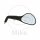 Mirror oval black / silver on the right for Yamaha YQ 50 100 Aerox MBK YQ 50 Nitro