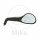 Specchio ovale nero/nero a destra per Yamaha YQ 50 100 Aerox MBK YQ 50 Nitro