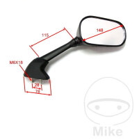 Rétroviseur noir droit JMP pour Yamaha YZF-R1 1000