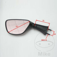 Rétroviseur noir gauche JMP pour Kawasaki ZX-6R...