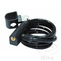 Cable lock black 8 x 1500 mm Urban