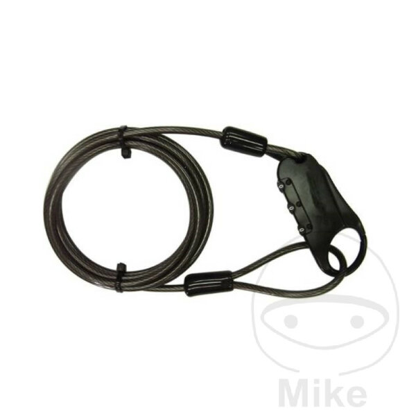 Blocca cavo 4 x 900 mm per casco, giacca, borsa da serbatoio ecc.