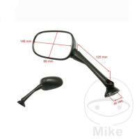 Rétroviseur noir gauche JMP pour Honda CBF 600...