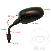 Espejo negro derecho JMP para Honda CB 600 Hornet F FA