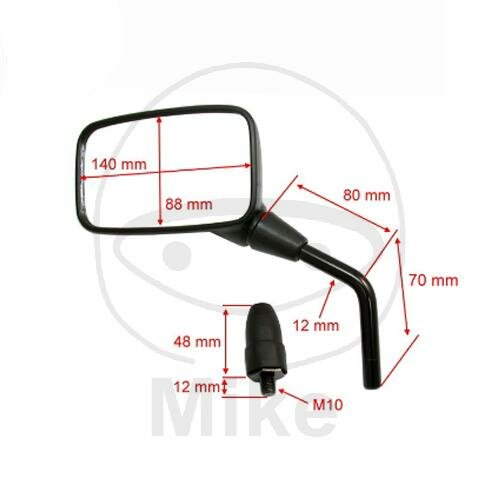 Specchio nero sinistro JMP per Kawasaki KLE 650 Versys A B