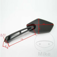 Rétroviseur noir gauche JMP pour Aprilia SR 50...