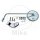 Mirror round chrome on the left for Vespa PX 200